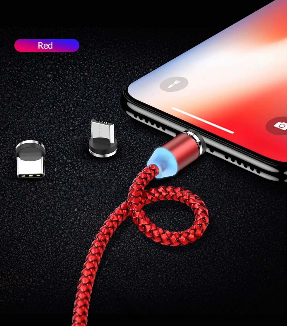 1 м 2 м магнитное зарядное устройство для быстрой зарядки type C Micro USB C кабель для iPhone 11X8 7 6 6S 5 5S samsung кабельный трос мобильного телефона