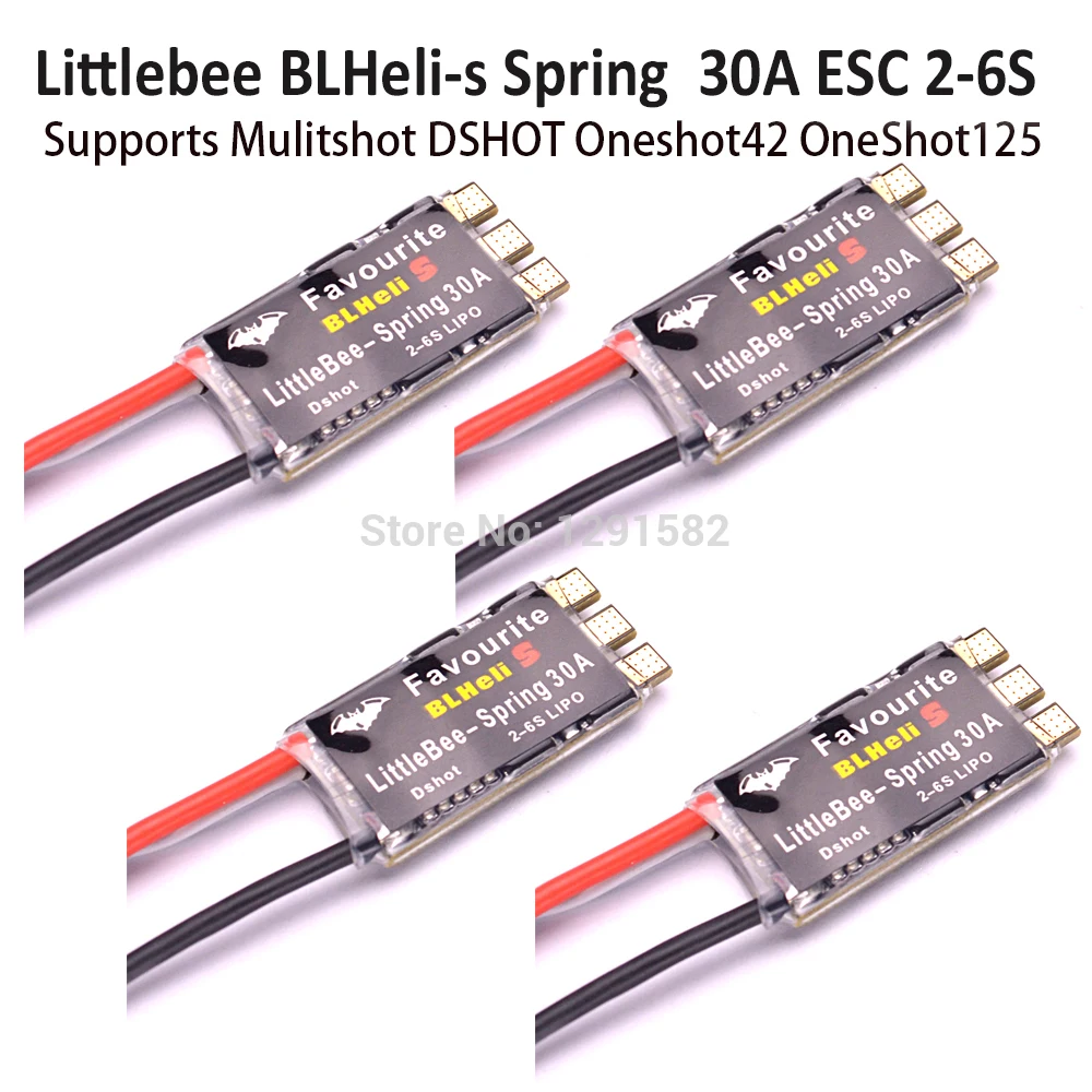 FVT LITTLEBEE BLHeli s SPRING 30A ESC 2 6S поддержка мультикоптера Mulitshot DSHOT Oneshot42 OneShot125 для дрона Nova
