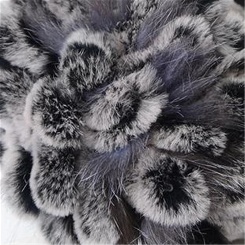 Woman Oversized Winter Gradient Color Stretch Rabbit Fur Bomber Cap Lady Thick Mink Crown Protective Ear Warm Hat | Аксессуары для