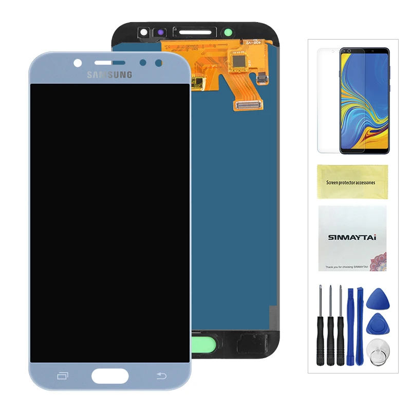 Adjustable Blue 5,2 ''ЖК-для samsung Galaxy J5 j530 J530F SM-J530F ЖК-дисплей сенсорный экран дигитайзер для samsung J5 Pro регулируемый дисплей - Цвет: Adjustable Blue