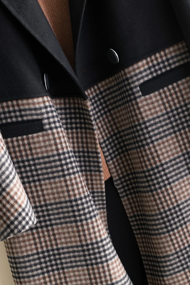 Куртка женская длинная из 2020-ной шерсти весна-осень | Женская одежда