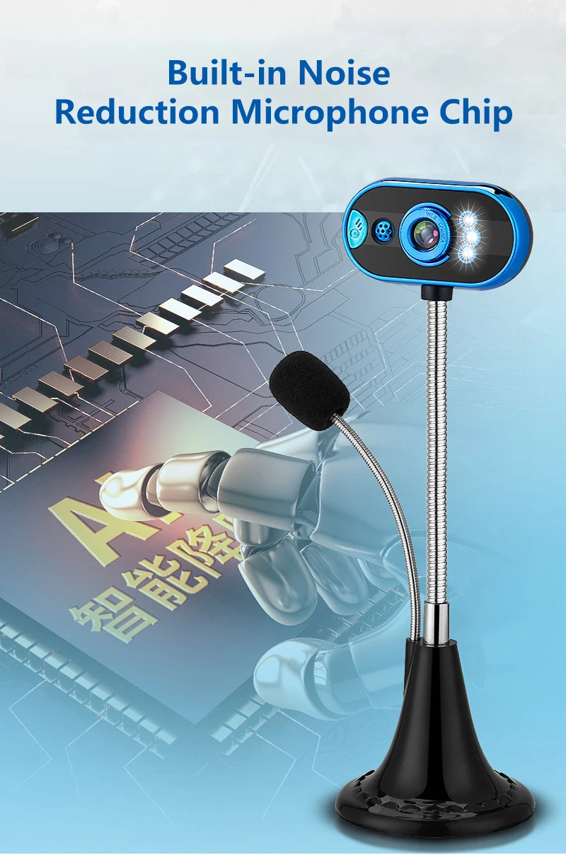 LED1200P HD 100 Вт Пиксельная веб-камера для настольного ПК Компьютерная видеокамера с