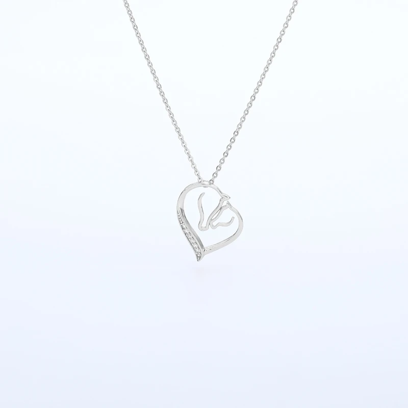 Женское колье с кристаллами в виде сердца|Ожерелья подвеской| |