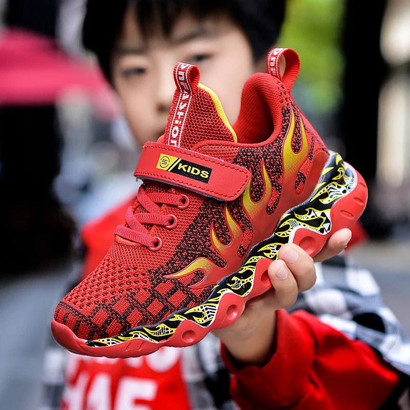 

Kids Shoes Mesh Cartoons Sneakers For Boys Sports Shoes Lightweight Children Mesh Breathable Walking Shoes