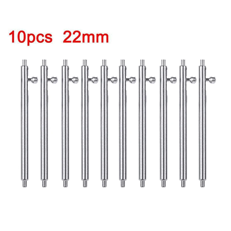 10pcs Watch Strap Spring Bars Watchband Pins 1.5mm Quick Release Stainless Steel Spring Bars Watch Repair Tool 16/18/20/22/24mm