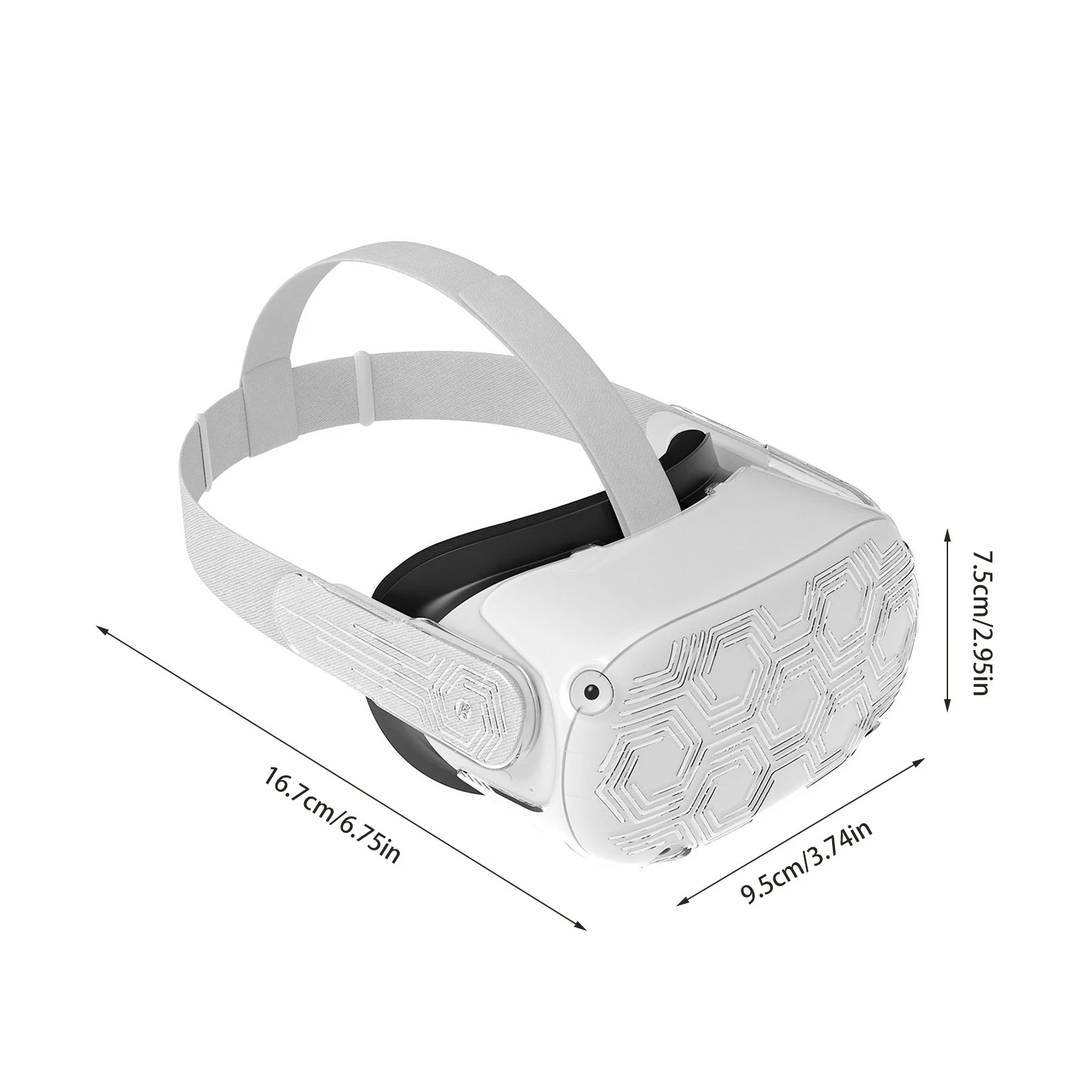 Для Oculus Quest 2 Очки виртуальной реальности VR прозрачный Стикеры гарнитуры Чехол