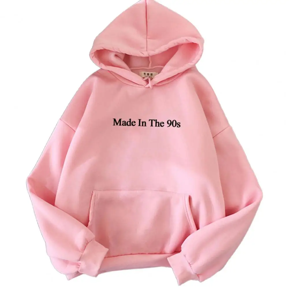 Loose Hoodie All-match Casual Pullover Oversized Letter Print Sweatershirt for Sports