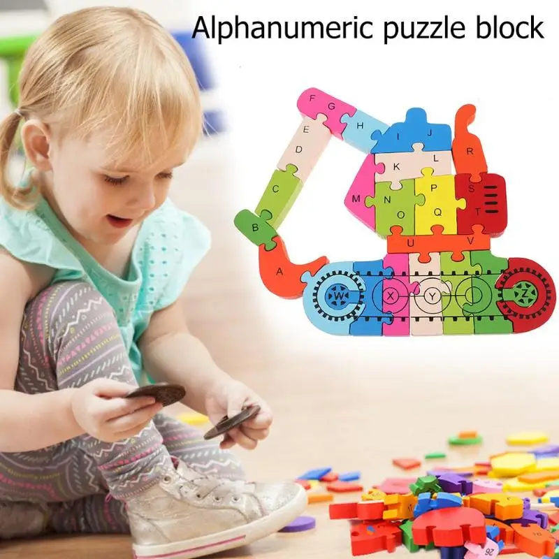 Деревянный транспорт головоломка интерес обучение развитие интеллекта Игрушка