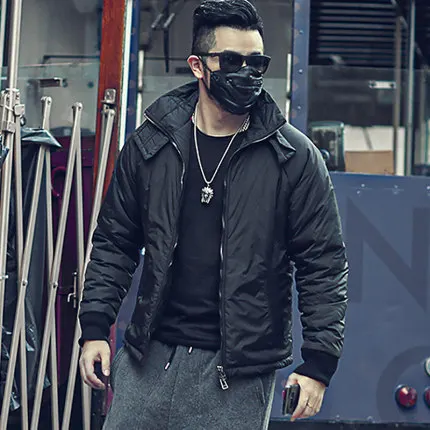

Autumn and Winter Men Thicken Warm Coat Casual Outwear Hooded Parka Jackets Men's Warm Cotton Coat F8292
