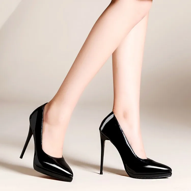 Сезон весна-осень пикантные женские туфли на высоком каблуке с закрытым носком