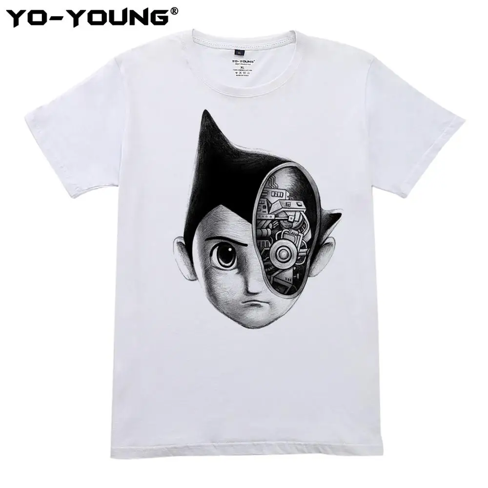 Футболки с героями мультфильмов для молодых людей 100% хлопок Мужская одежда