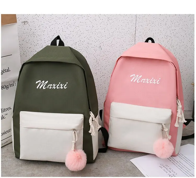 4Pcs/set Women School Backpacks Nylon Schoolbag For Teenagers Girls Student Book Bag Boys Satchel Bolsas Mochilas Sac A Dos