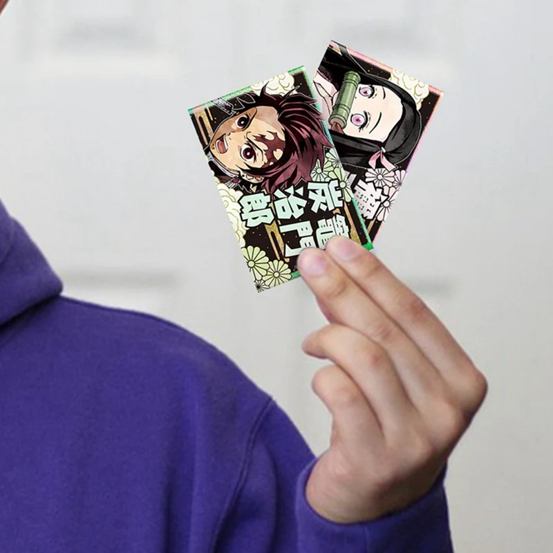 

20Pcs/Lot Anime Demon Slayer: Kimetsu no Yaiba Crystal Card Stickers for Bus CarD ID Card Backpack DIY Waterproof PVC Stickers