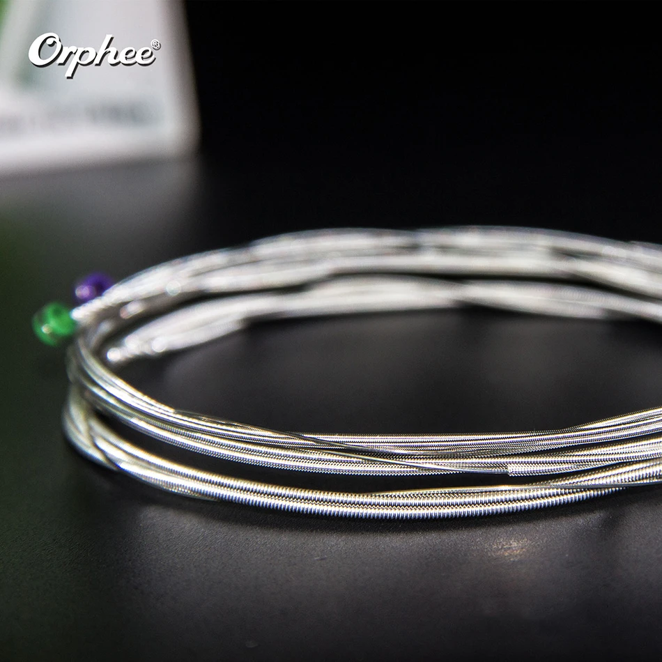 Orphee Q160S Acoustic Strings Set Normal Light 011-052 Silver Plated Wound Guitarra 1st-6th Accessory |