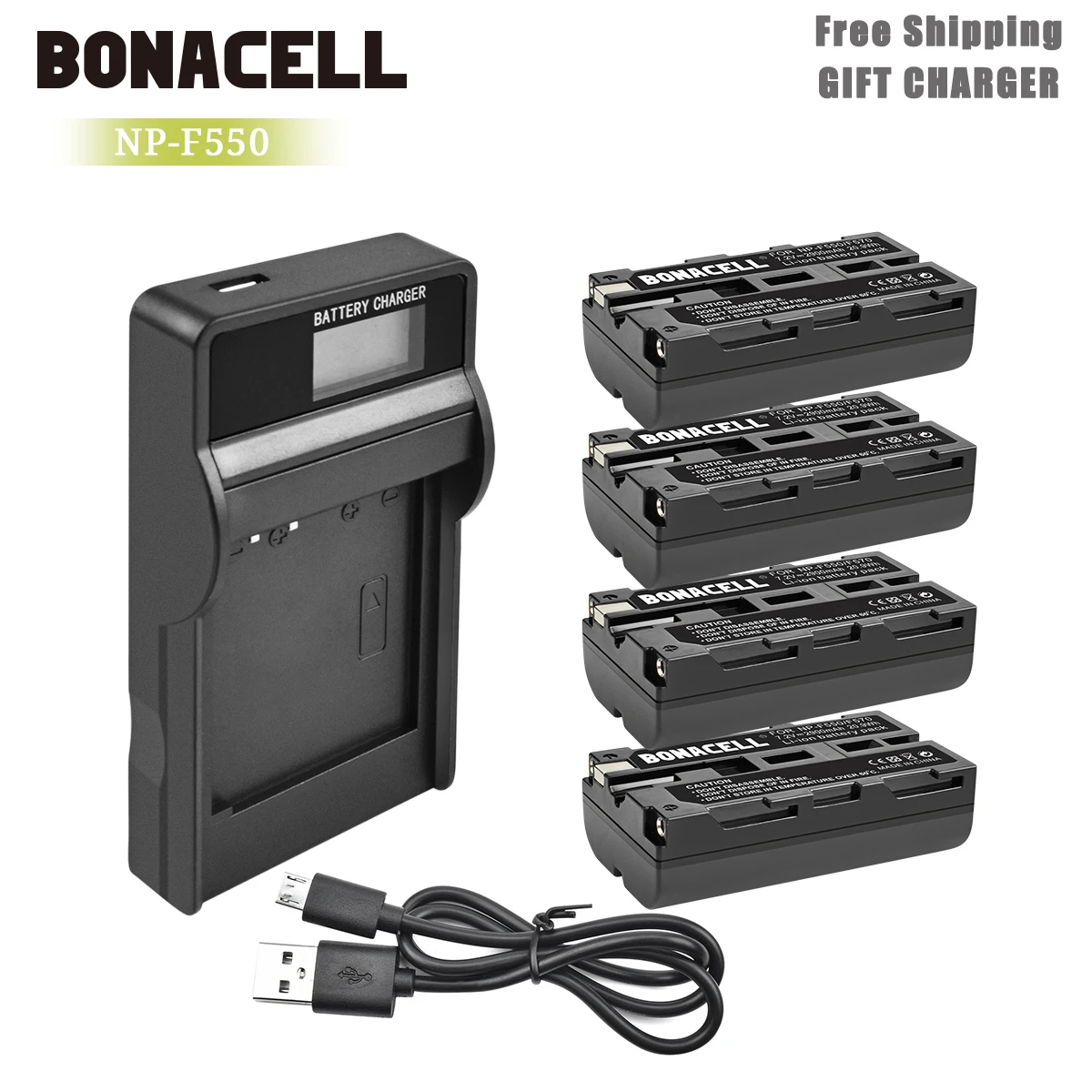 Bonacell 3000 мАч NP F550 NPF550 батарея + ЖК зарядное устройство для Sony F330 F530 F570 F730 Hi 8 F750