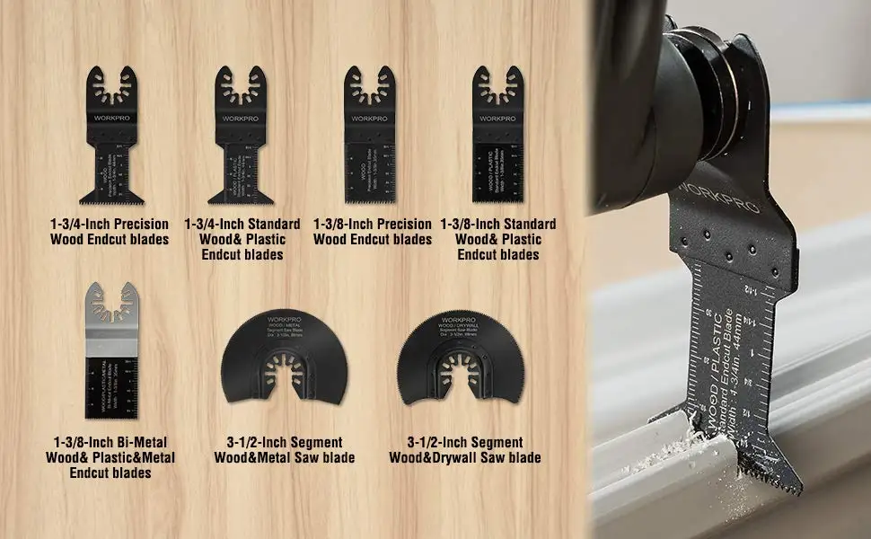 WORKPRO 23 шт. пилы многофункциональный инструмент Осциллирующие пилы для Dremel Bosch Milwaukee быстросъемные пилы для металла/дерева