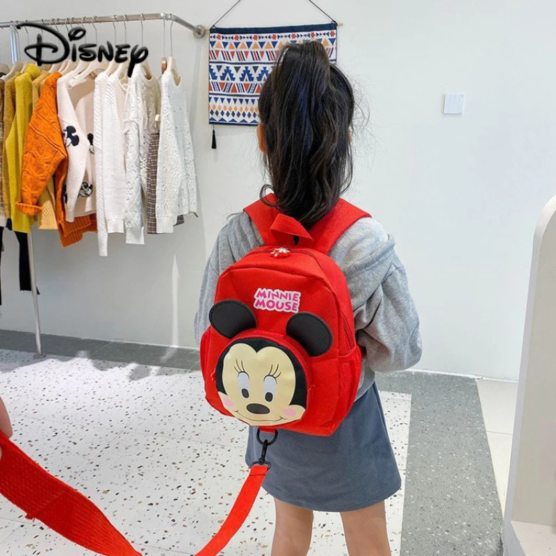 

Детский Школьный рюкзак для девочек и мальчиков, мультяшная Детская сумка с 3D рисунком Микки Мауса и Минни Маус Диснея