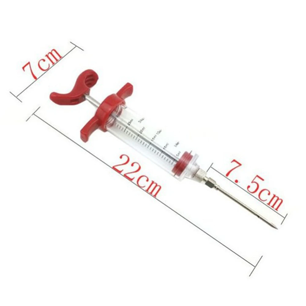 

New Meat Injectors Spice Syringe Stainless Steel Needle Cooking Tool Meat Seasoning Syringe Turkey BBQ Tools Kitchen Accessories
