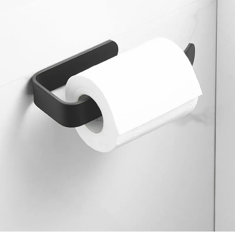 

Schwarz Wand Montiert Bad Wc Papier Halter Handtuch Bar Rack Kche Rolle Papier Zubehr Tissue Handtuch Bad Zubeh
