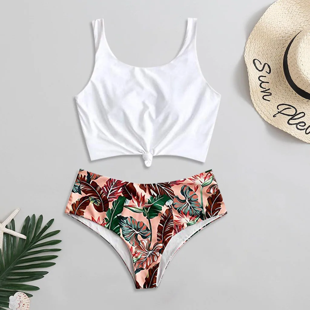 2020 комплект бикини из двух предметов сексуальный женский купальный топ с