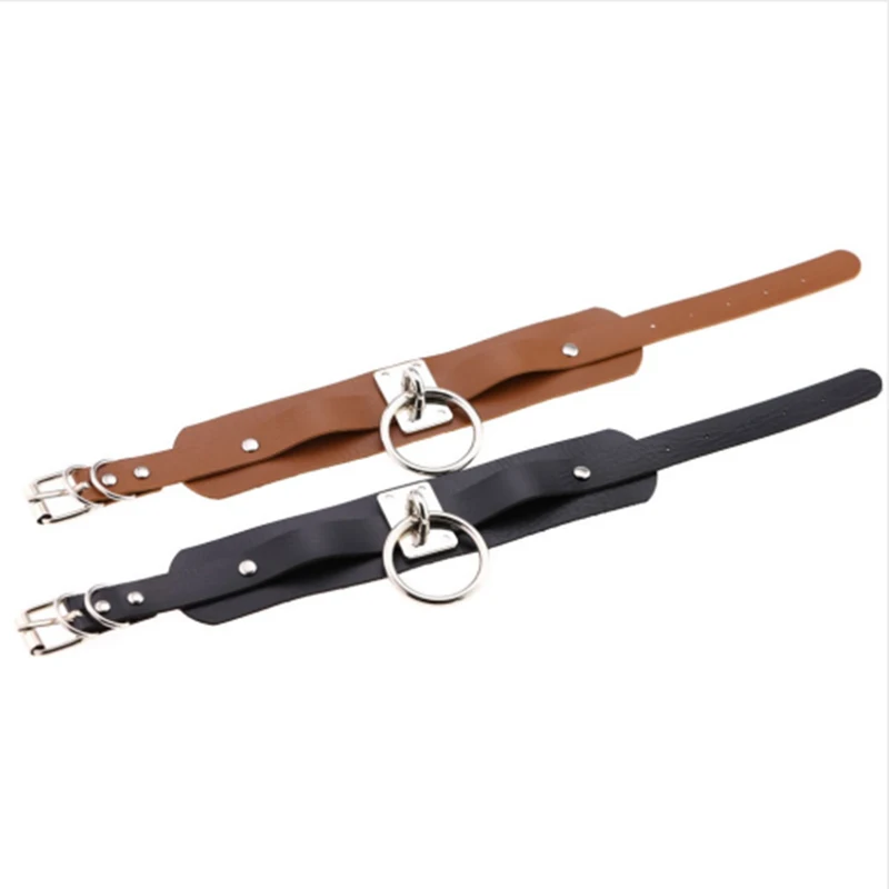 

Harajuku Oversized Choker necklace Sexy Pu leather women Collar Bondage Goth Belt Choker Gothic necklace punk jewelry club party