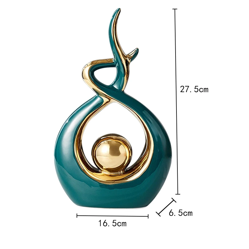 

Home Decoration Accessories for Living Room Ceramic Abstract Sculpture Handicraft Statues Office Desk Decoration