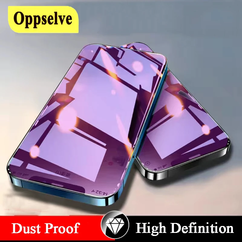 

Закаленное стекло с защитой от пыли для iPhone 12 13 Mini 11 Pro Max X Xs Max Xr 8 7 6 6s Plus SE 2020