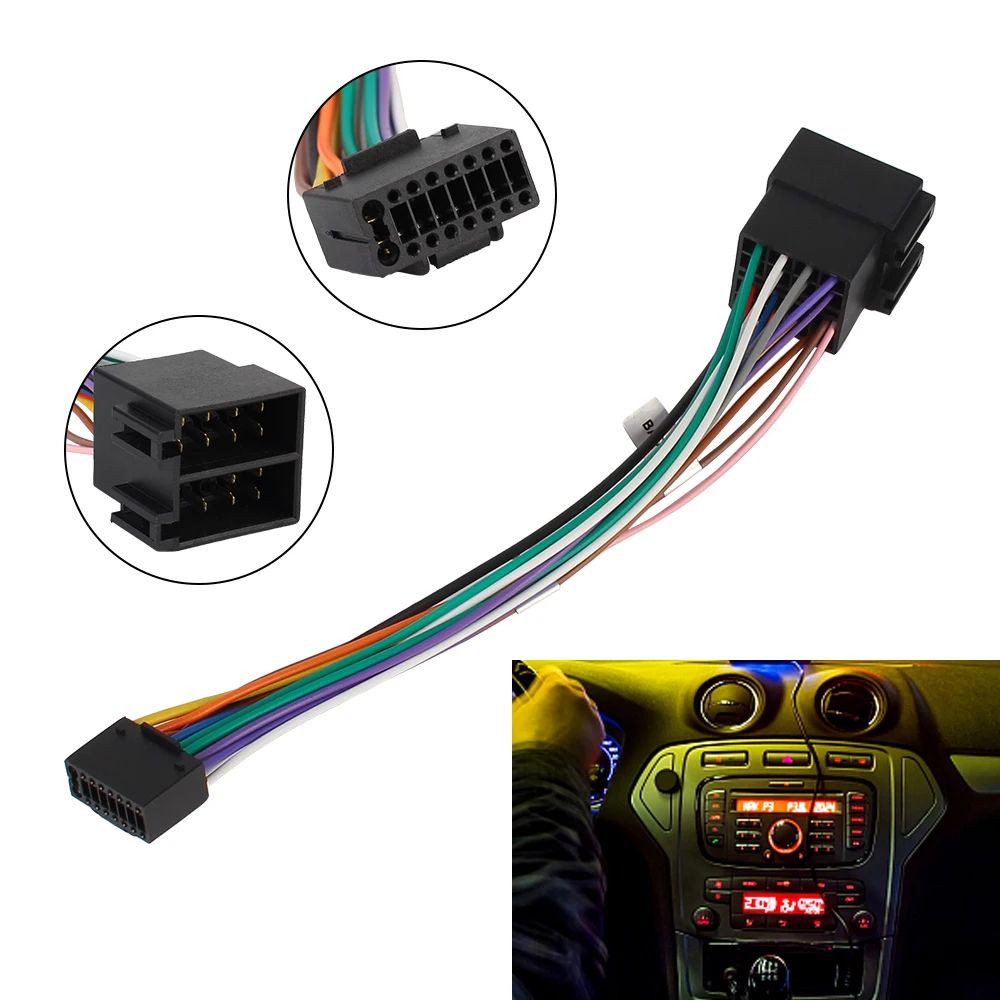 Для ALPINE Car Stereo Radio ISO стандартный разъем адаптер автомобильный провод кабель 16 Pin