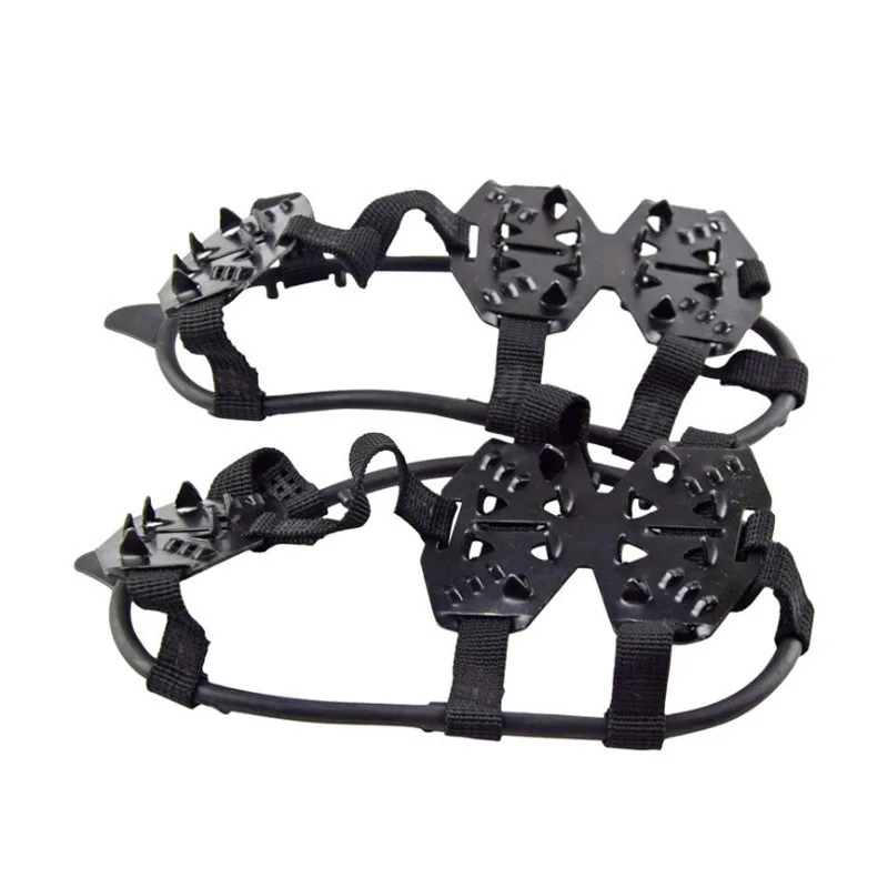 

Snow antiskid shoe cover 24 teeth ice claw stainless steel nail skiing ice snow road wear resistant outdoor climbing ice claw