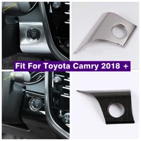 car engine start button panel cover stop switch car decor for toyota camry 2018 2022 stainless steel car styling accessories