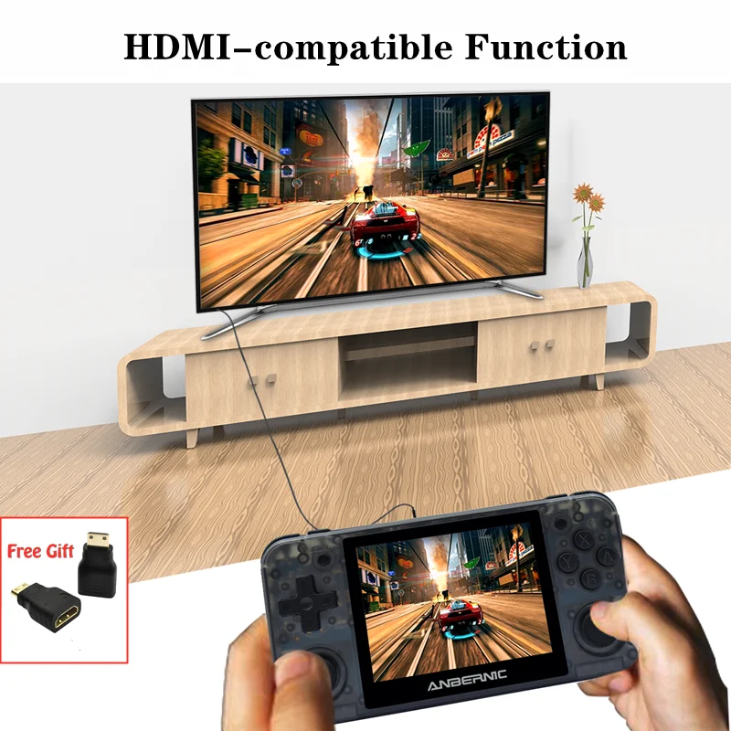 Консоль игровая HEYNOW RG350P Linux PS1 HDMI 3 5 дюйма IPS экран|Портативные игровые консоли| |