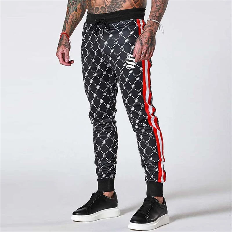 

2021 New Sportsuits Set Men Brand Fitness Suits Autumn Men Set Long Sleeve Stripe Hoodies+pants Gyms Casual Sportswear Suit