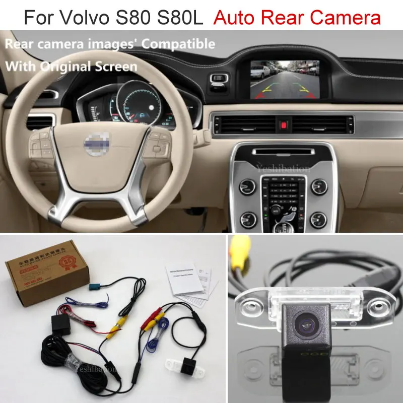 Камера заднего вида yeshiбация для Volvo S80 S80L 2012 2013 2014 RCA и совместимый оригинальный
