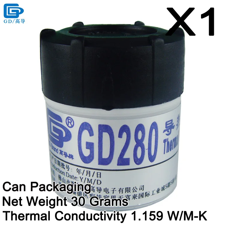 GD280-CN30 1 Piece GD460 GD450 GD100 GD220 GD33 GD66 GD280 GD380 Термальность проводящая силиконовая смазка паста силиконовый пластырь компаунд CN202530 - Цвет лезвия: GD280-CN30 1 Piece
