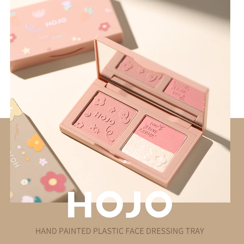 3 цвета Обрезка пластина 3D натуральный макияж ремонт хайлайтер Румяна Палитра