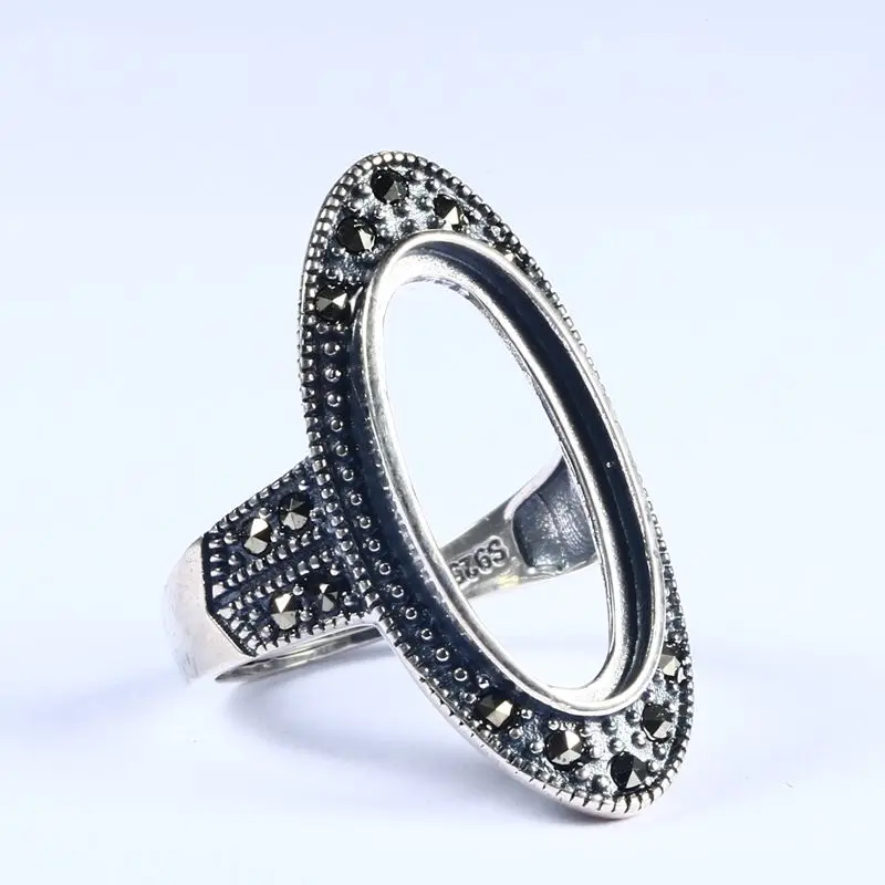 925 стерлингового серебра свадебное кольцо для женщин 10x21 овальный кабошон полу