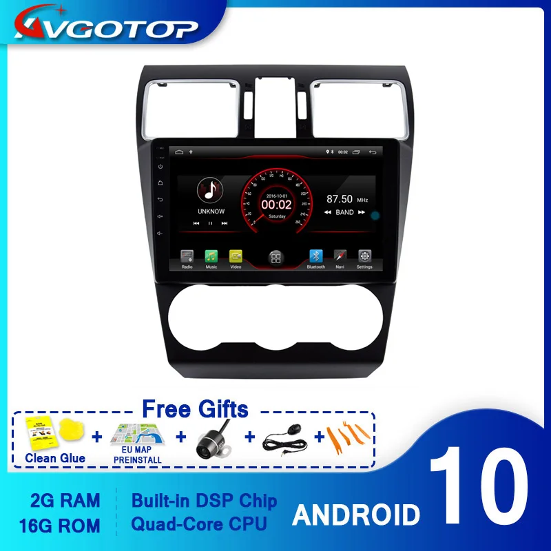 AVGOTOP Android 10 Bluetooth GPS автомобильное радио DVD плеер для SUBARU FORESTER 2013 2015|Автомагнитолы| |