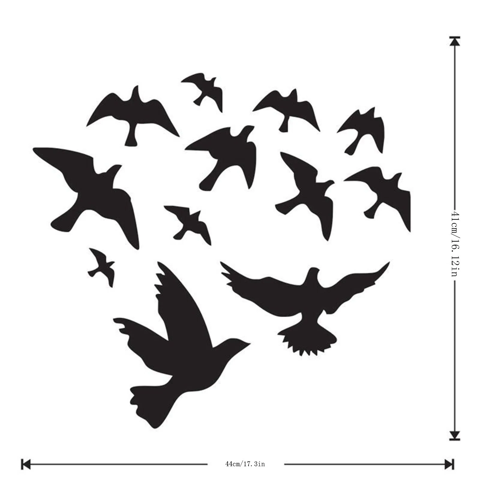 

Little Bird Wall Stickers Black Generation Carved Stickers Self-adhesive Removable Living Room Wall Decoration Pvc Sticker