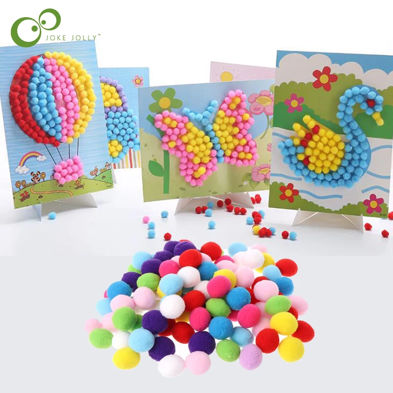 3 шт./лот DIY плюшевый шар наклейка картина игрушка ремесла креативные игрушки