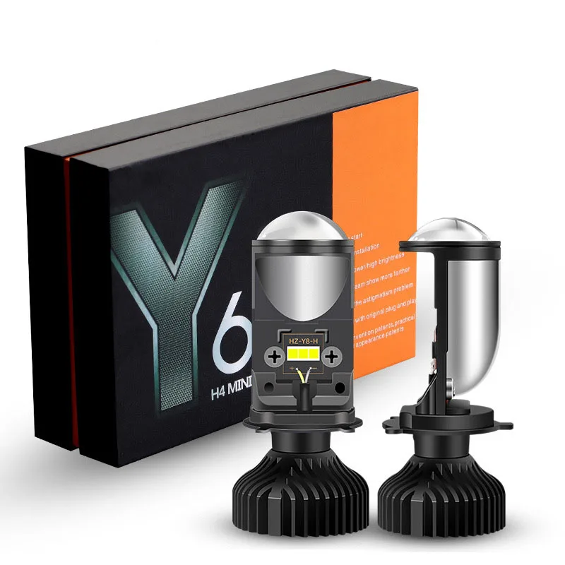 

New Y6D Fisheye Lens Car LED Headlight H4 LED Motorcycle Bifocal Lens