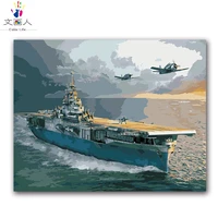 a gift for military fans carrier oil painting by coloring numbers digital oil painting decoration bedroom childrens painting