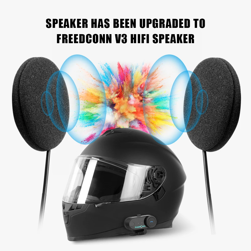 Гарнитура для мотоциклетного шлема FreedConn Bluetooth гарнитура с мягким жестким
