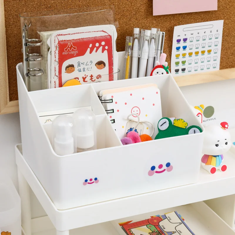 INS Настольный милый ящик для хранения косметики органайзер пластиковая стойка