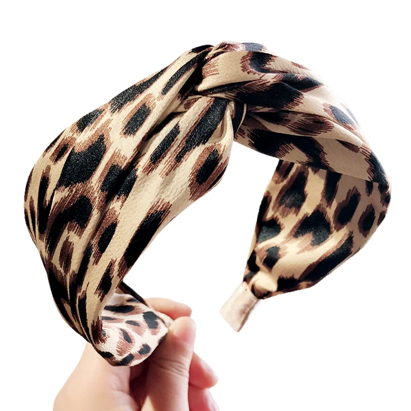 

Headbands For Women Girls Korean Wide Hair Bands Accessories Fashion Leopard Cross Adult Diademas Bandeau Cheveux Wholesale
