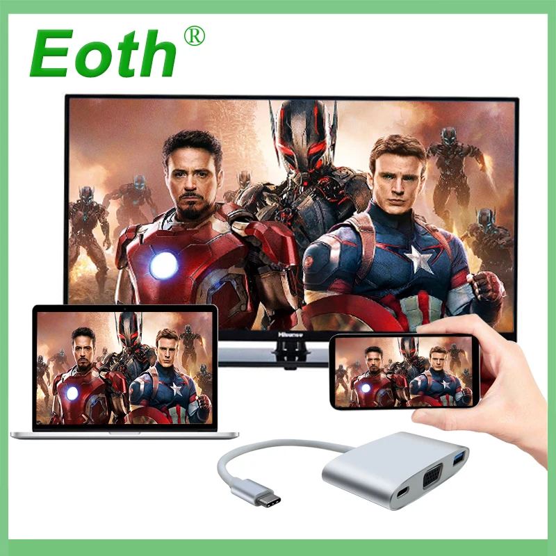 Кабель Переходник USB 3 0 Type C на VGA C|Компьютерные кабели и разъемы| |