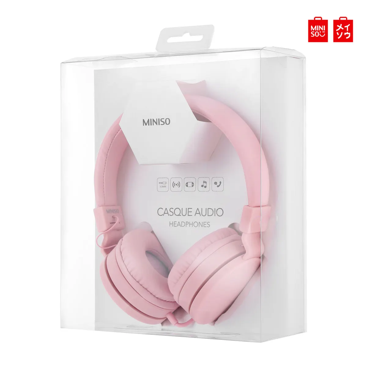 Складные музыкальные наушники MINISO HM001, 3,5 мм, проводные наушники, гарнитура с тяжелыми басами, Hi-Fi стерео гарнитура, стиль Concision