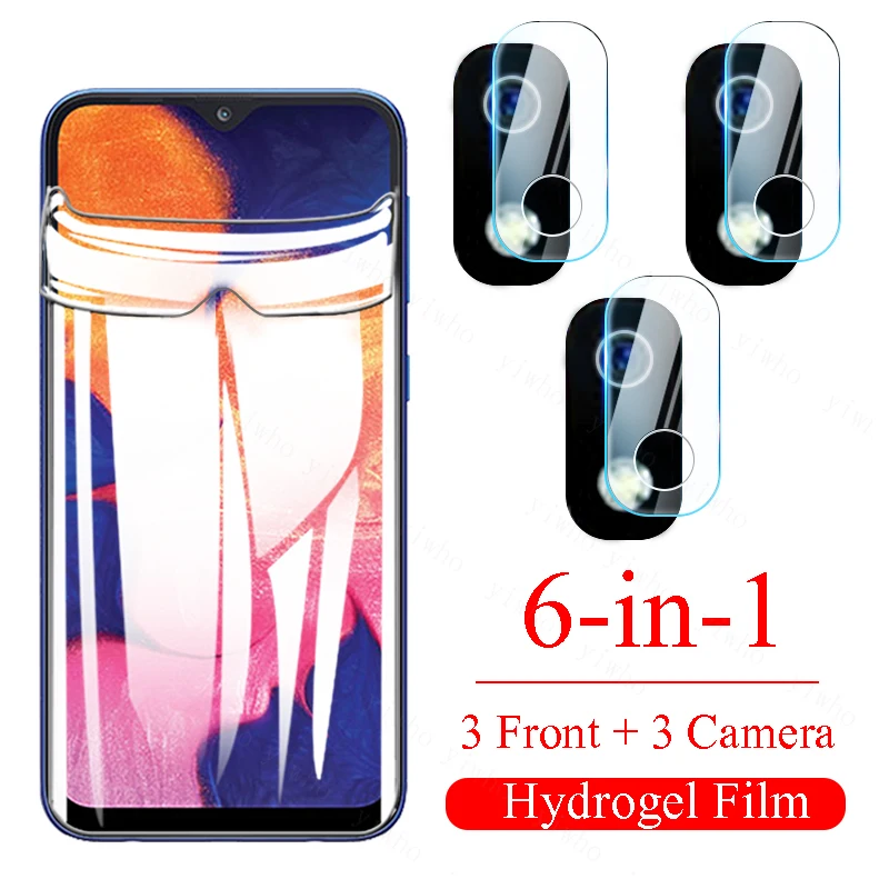 

Мягкая Гидрогелевая пленка 6 в 1 для Samsung Galaxy A10, A 10, 10a, Sansung A10, Gals, A10, защитная пленка для экрана и стеклянная пленка для объектива камеры