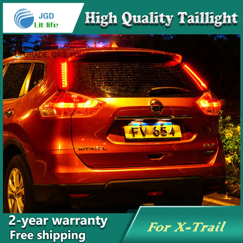 Автостайлинг задний фонарь для Nissan X Trail 2014 задние фонари светодиодный ные DRL стоп