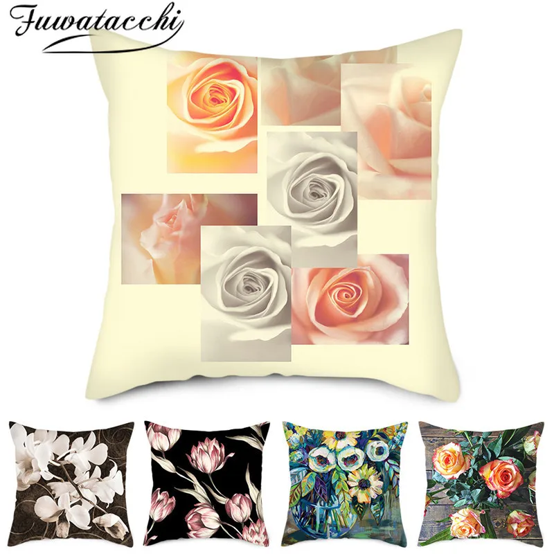 Fuwatacchi красивые цветы наволочка для подушки Бабочка любовь искусственная дивана