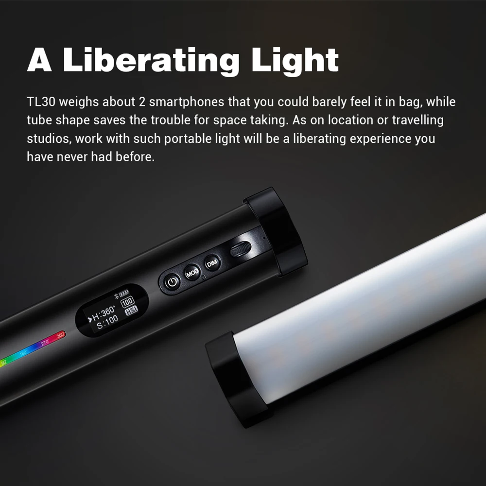 Godox TL30 зелёный трубки светильник RGB Цвет фотографии ручной палка с приложением